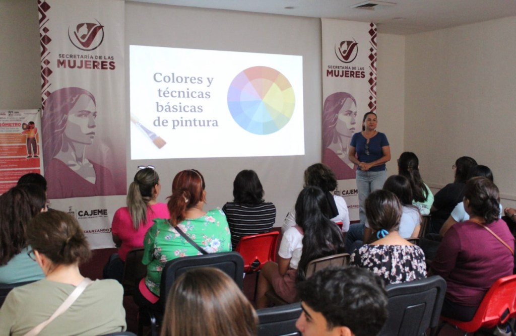 IMPARTE SECRETARÍA DE LAS MUJERES TALLER DE PINTURA PARA FOMENTAR LA CONVIVENCIA Y EL&nbsp;ARTE
