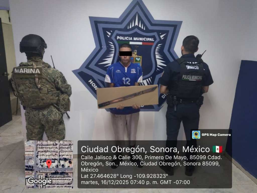 DETIENE SSPM A SUJETO CON ARMA&nbsp;BLANCA