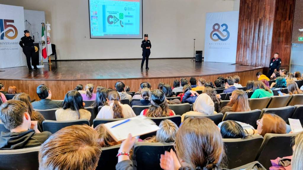 PROGRAMAS PREVENTIVOS IMPARTE PLÁTICA SOBRE EXTORSIÓN TELEFÓNICA EN LA UNIVERSIDAD DE SONORA CAMPUS&nbsp;CAJEME